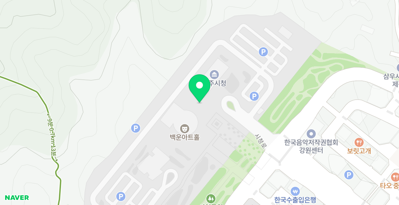 원주시청민원과(중간) 위치 지도
