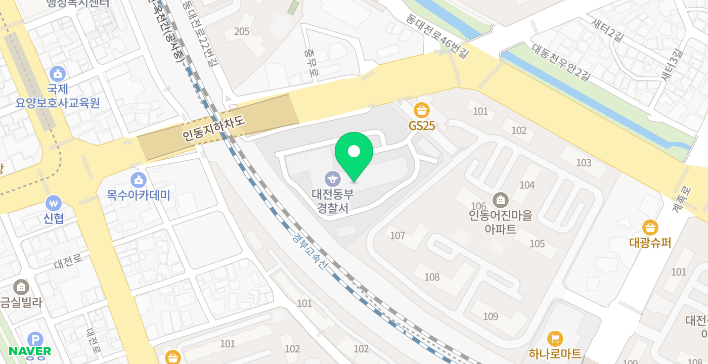 대전동부경찰서 위치 지도
