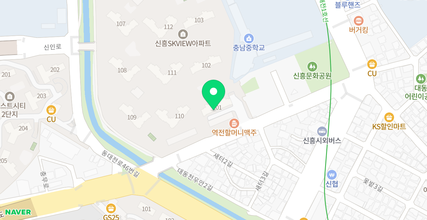 신흥SK뷰아파트새마을금고365 위치 지도