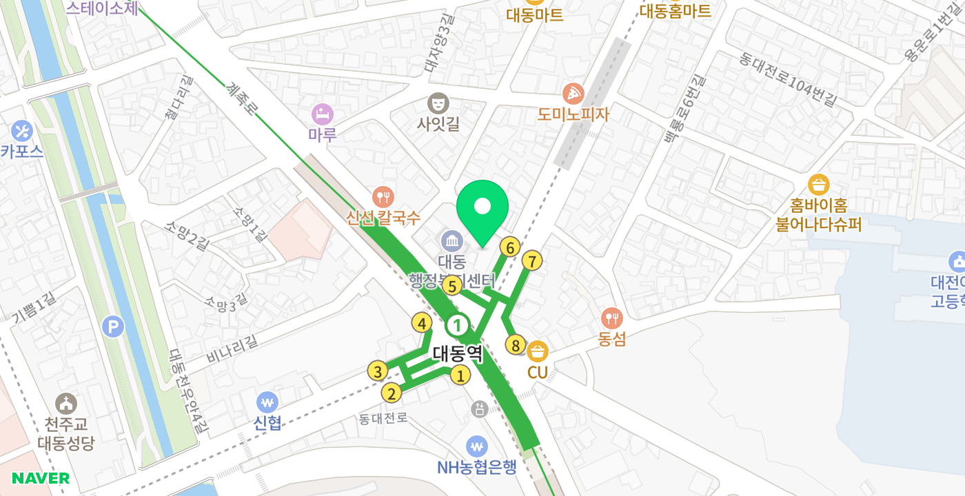 하나은행 대동지점 위치 지도