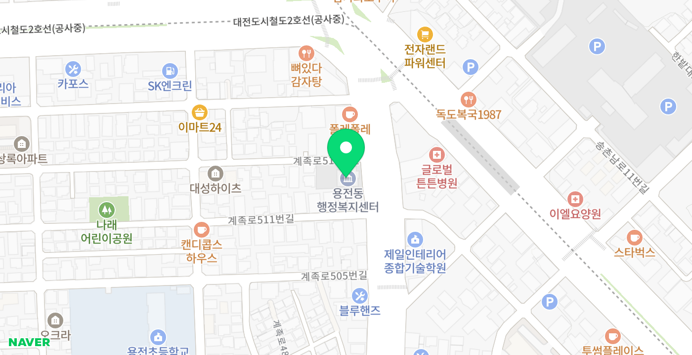 용전동 행정복지센터 위치 지도