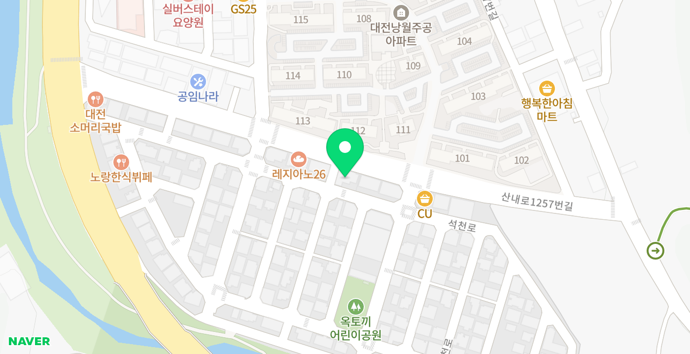 산내동 행복센터 위치 지도