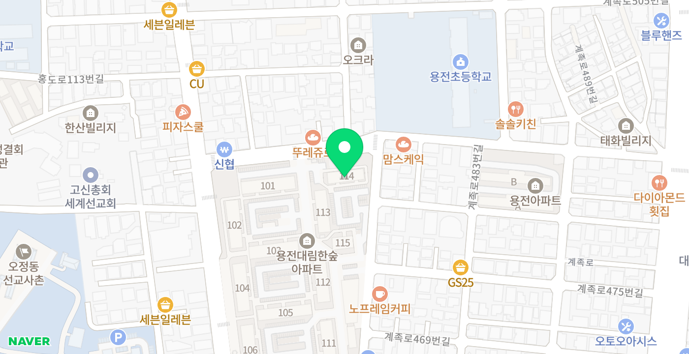 용전동 한숲아파트 위치 지도