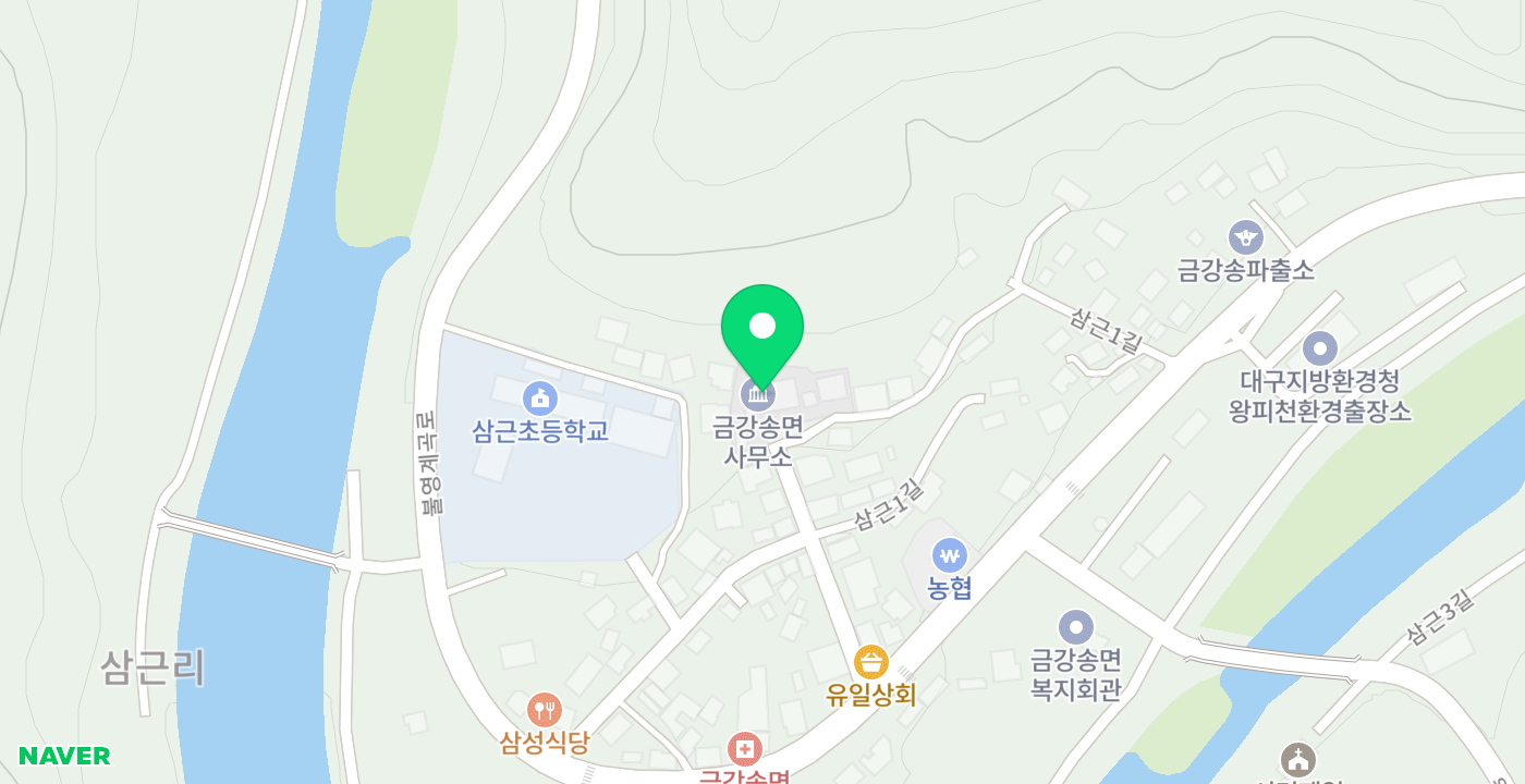 금강송면사무소 위치 지도