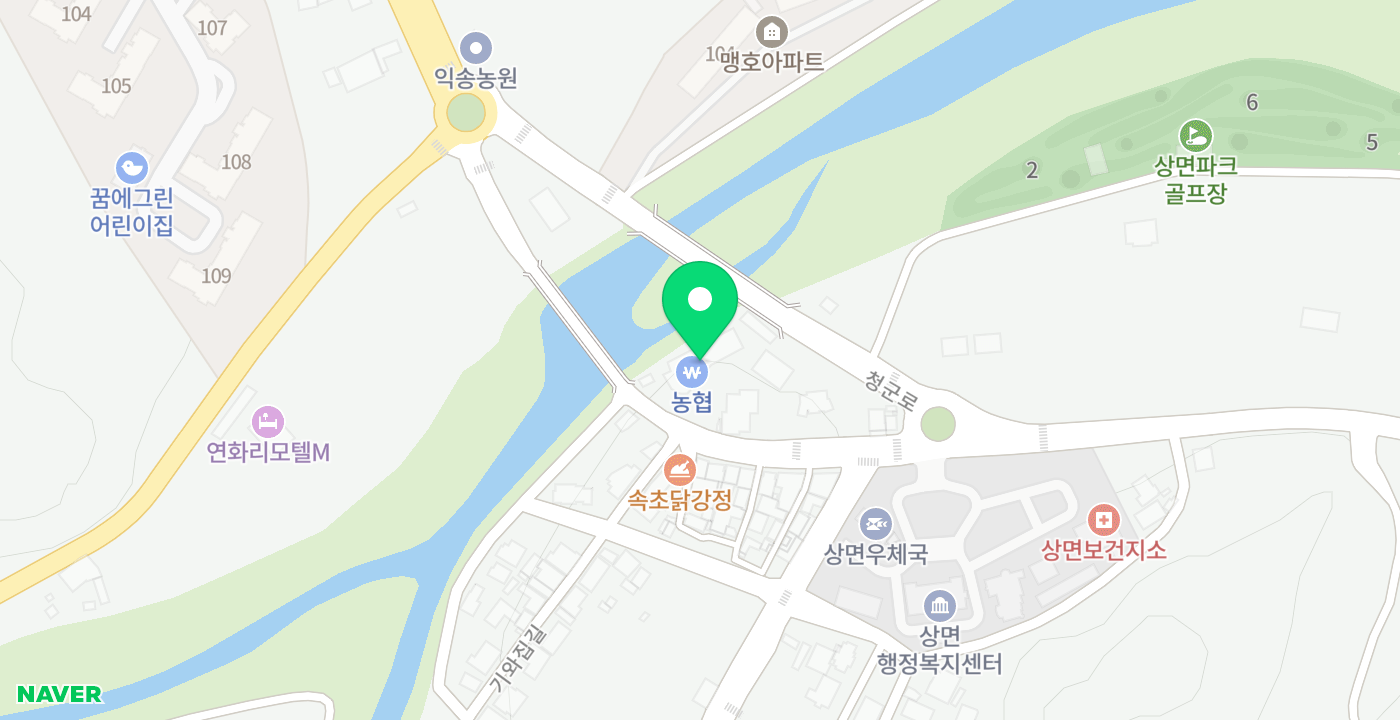 상면농협 위치 지도