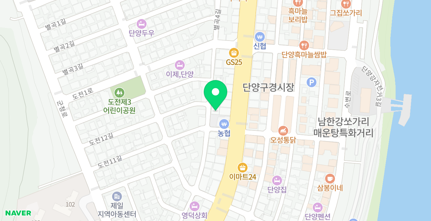 단양농협 위치 지도