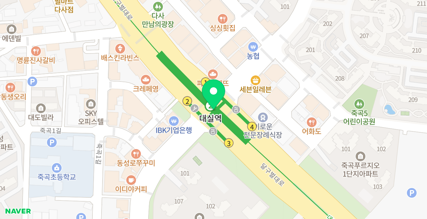 지하철2호선 대실역 위치 지도