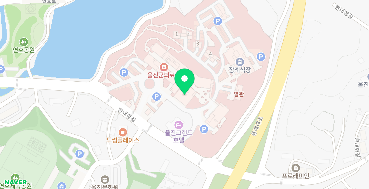 울진군의료원 위치 지도