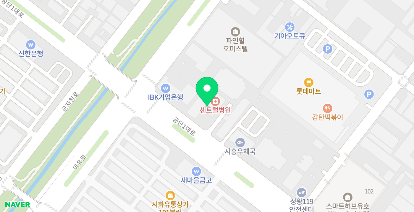 센트럴병원 위치 지도