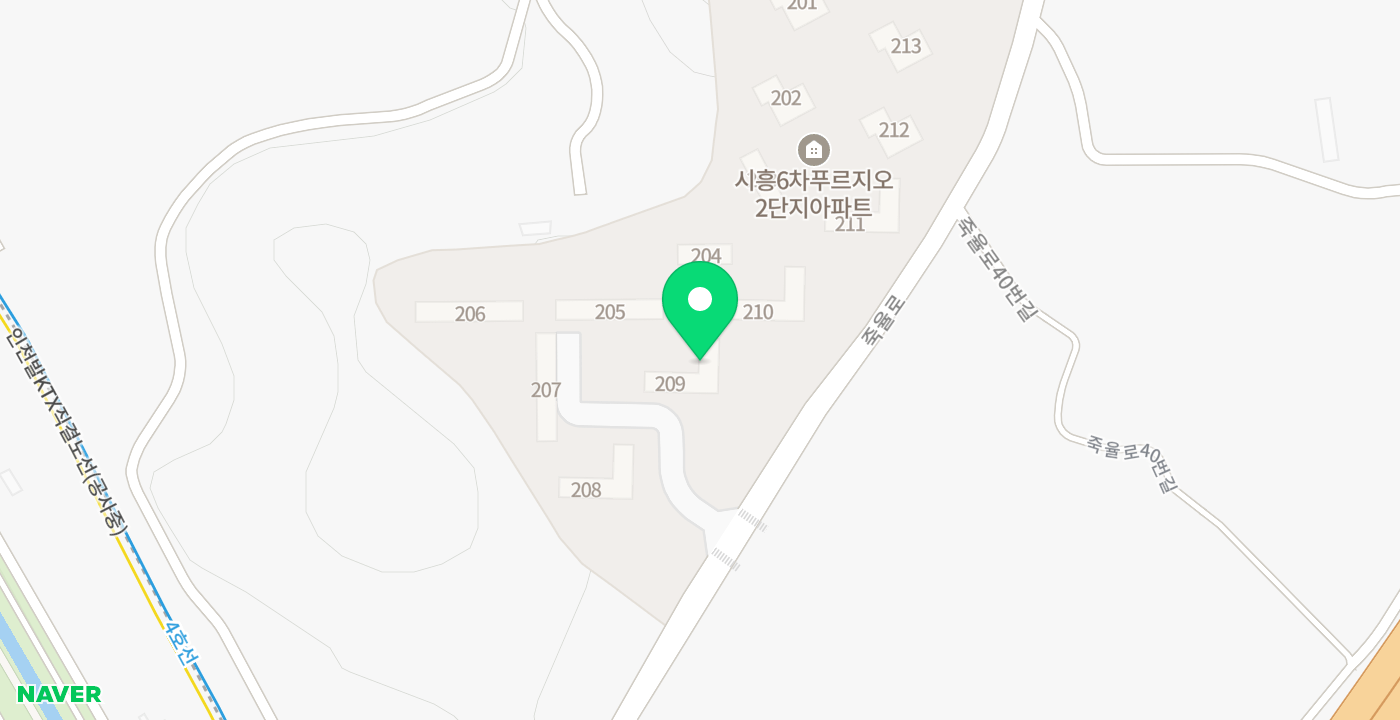 시흥6차푸르지오2단지 위치 지도