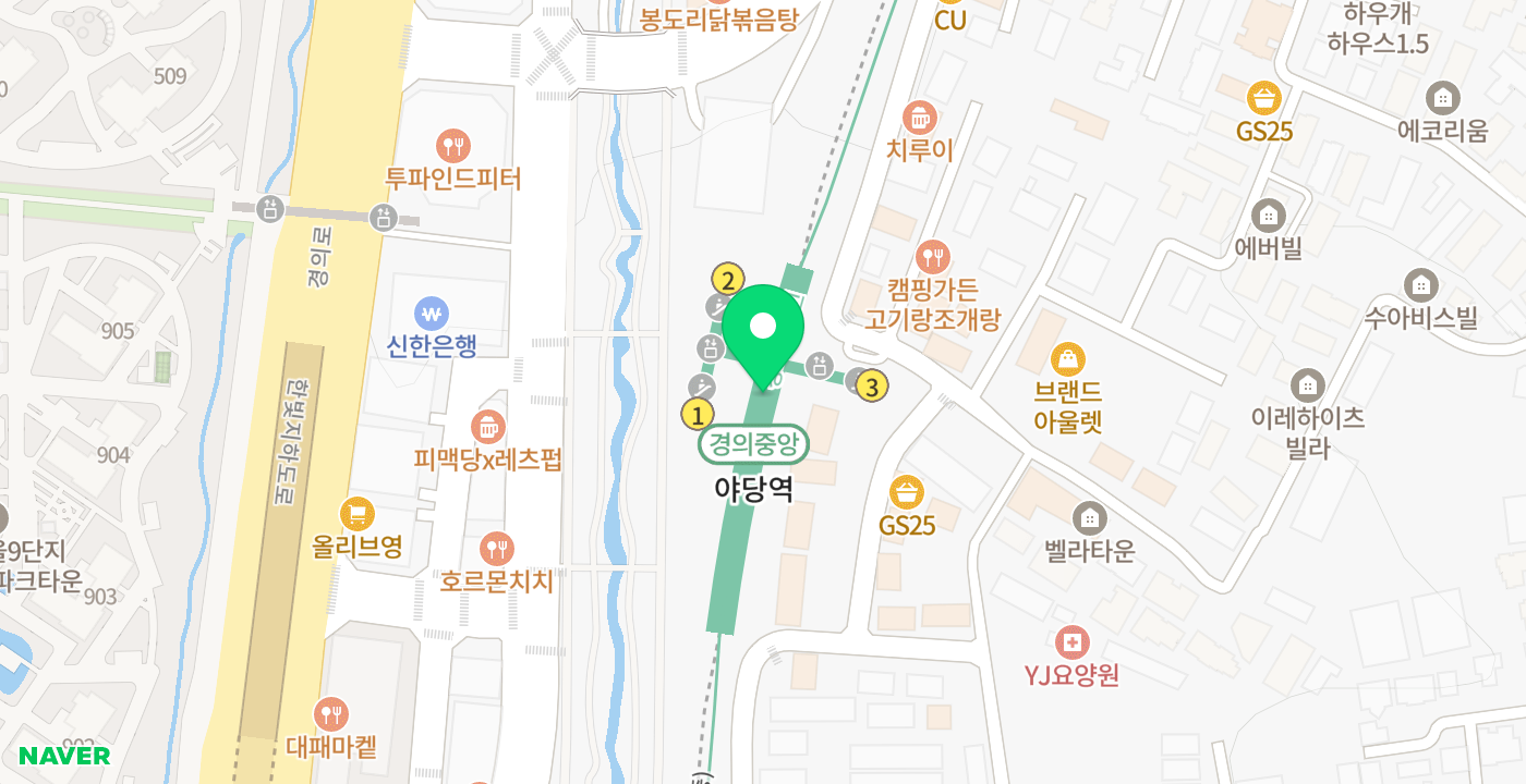 야당역 위치 지도