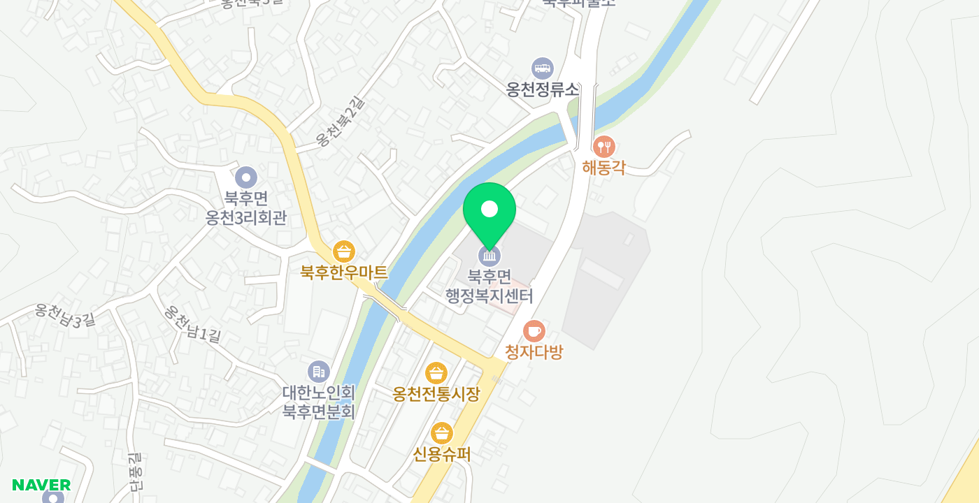 북후면행정복지센터 위치 지도