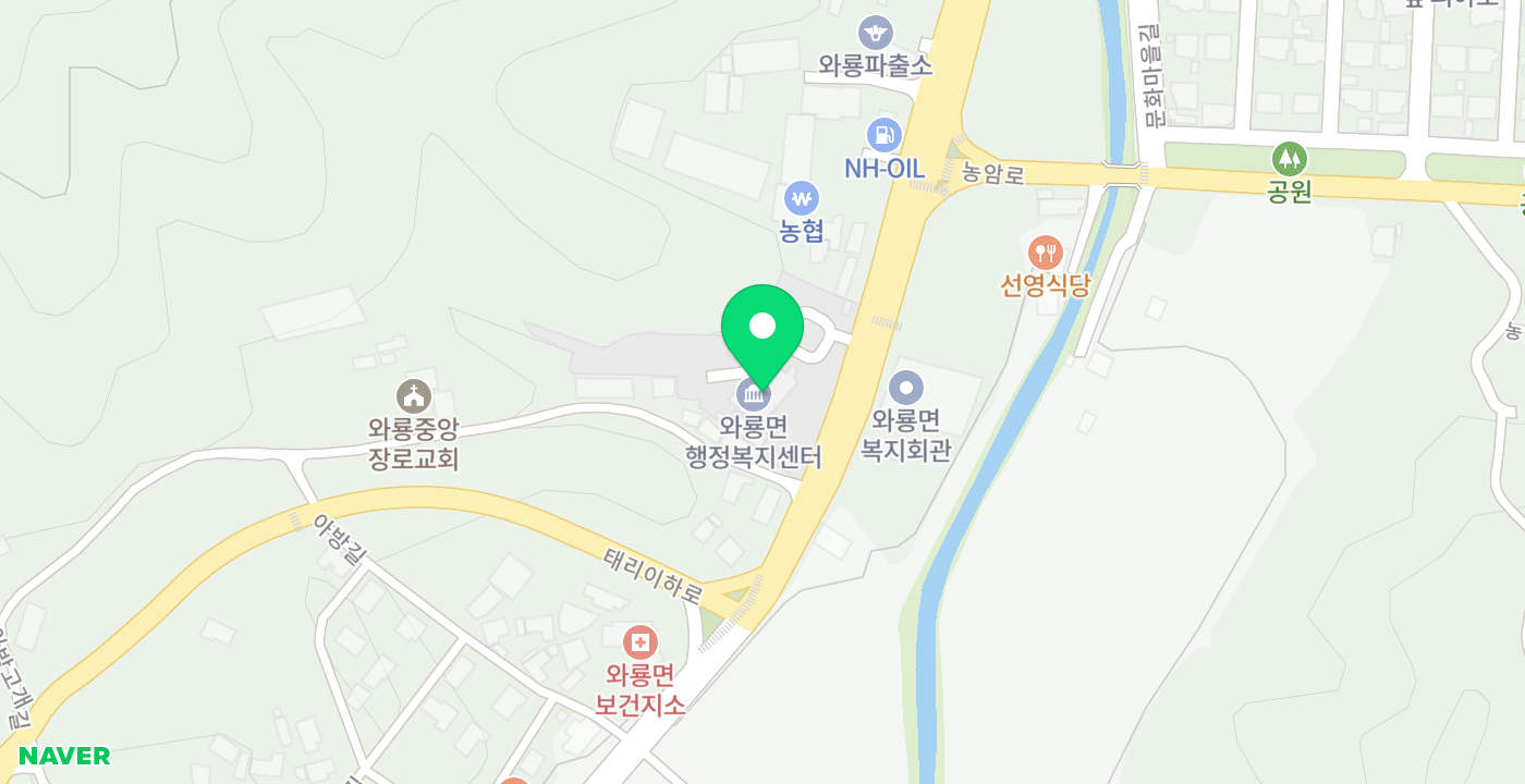 와룡면행정복지센터 위치 지도