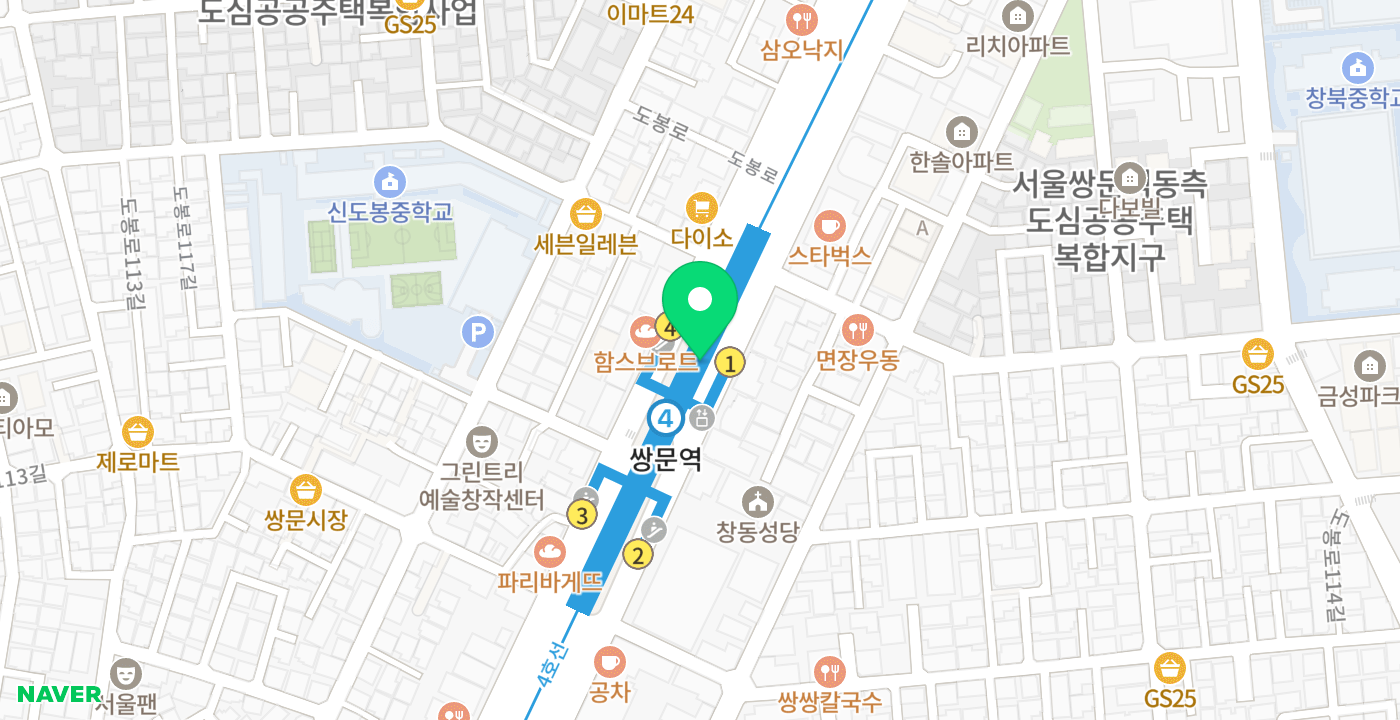 쌍문역 위치 지도