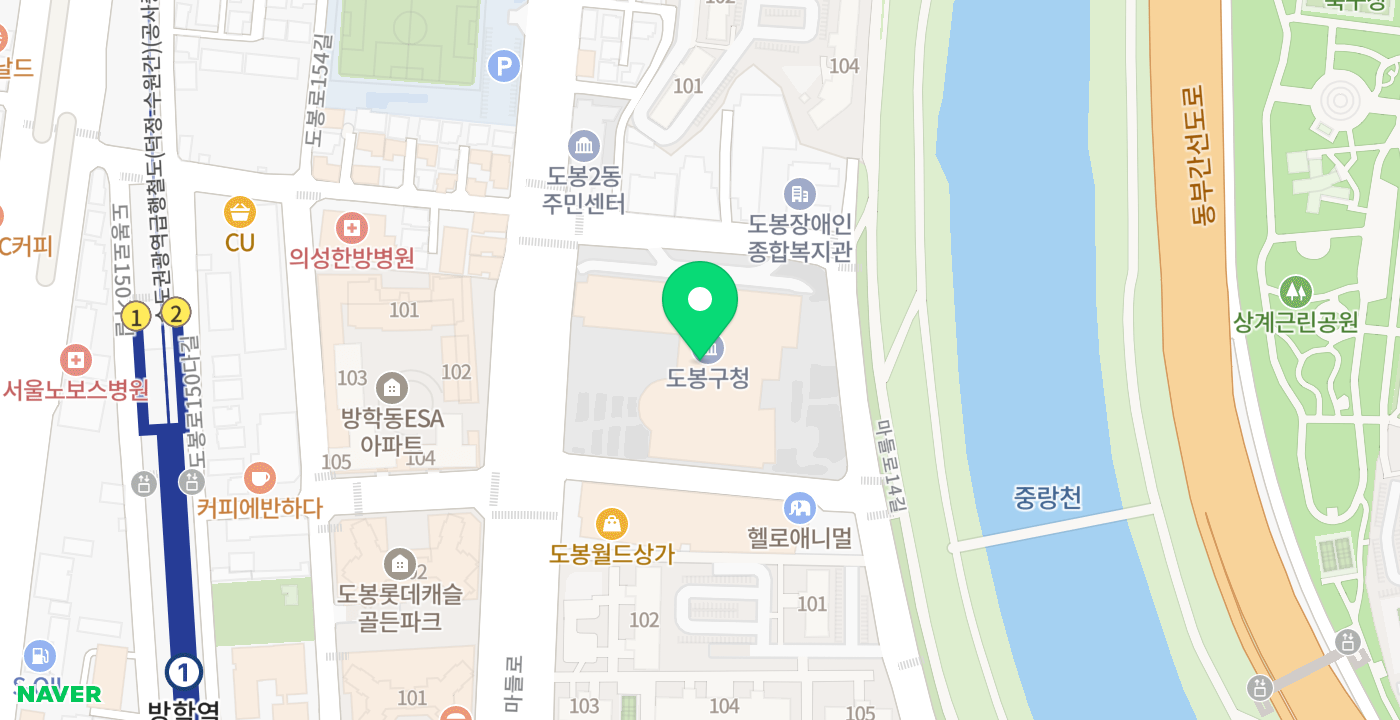 도봉구청 위치 지도