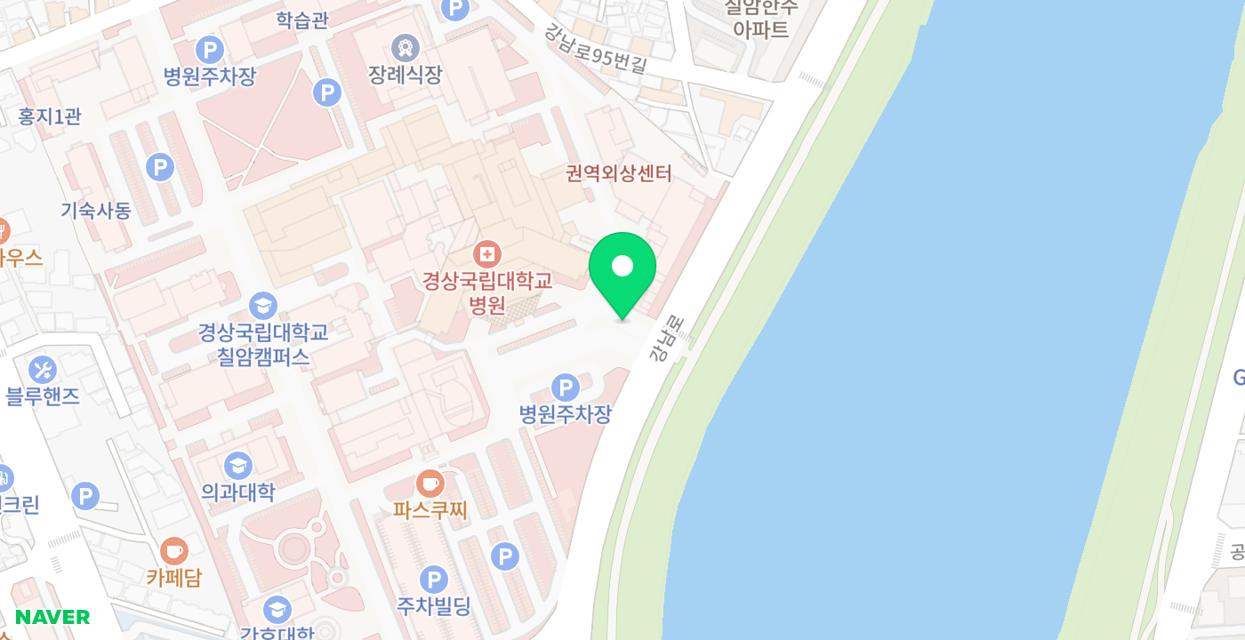 경상대학교병원 위치 지도