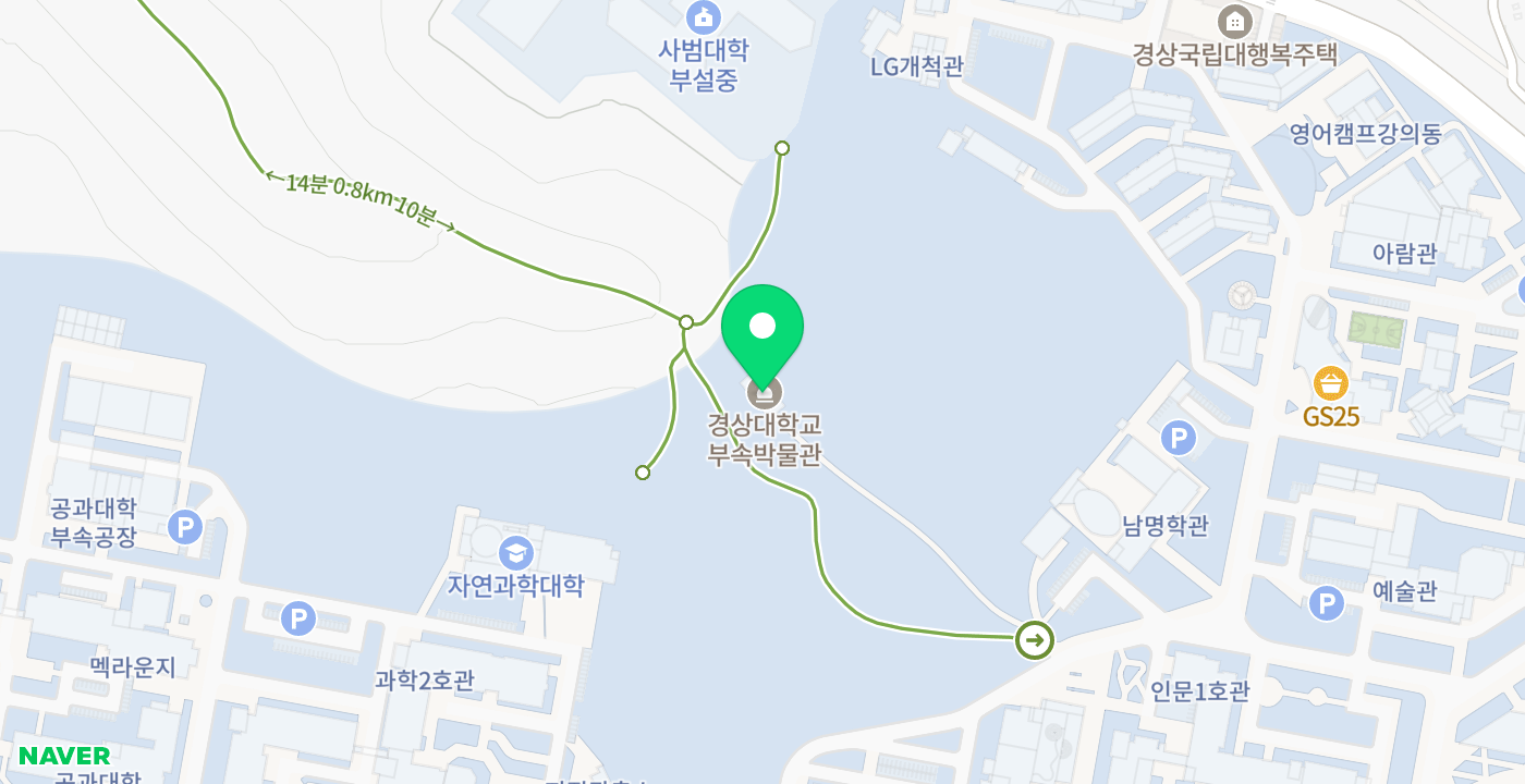 경상대학교 위치 지도