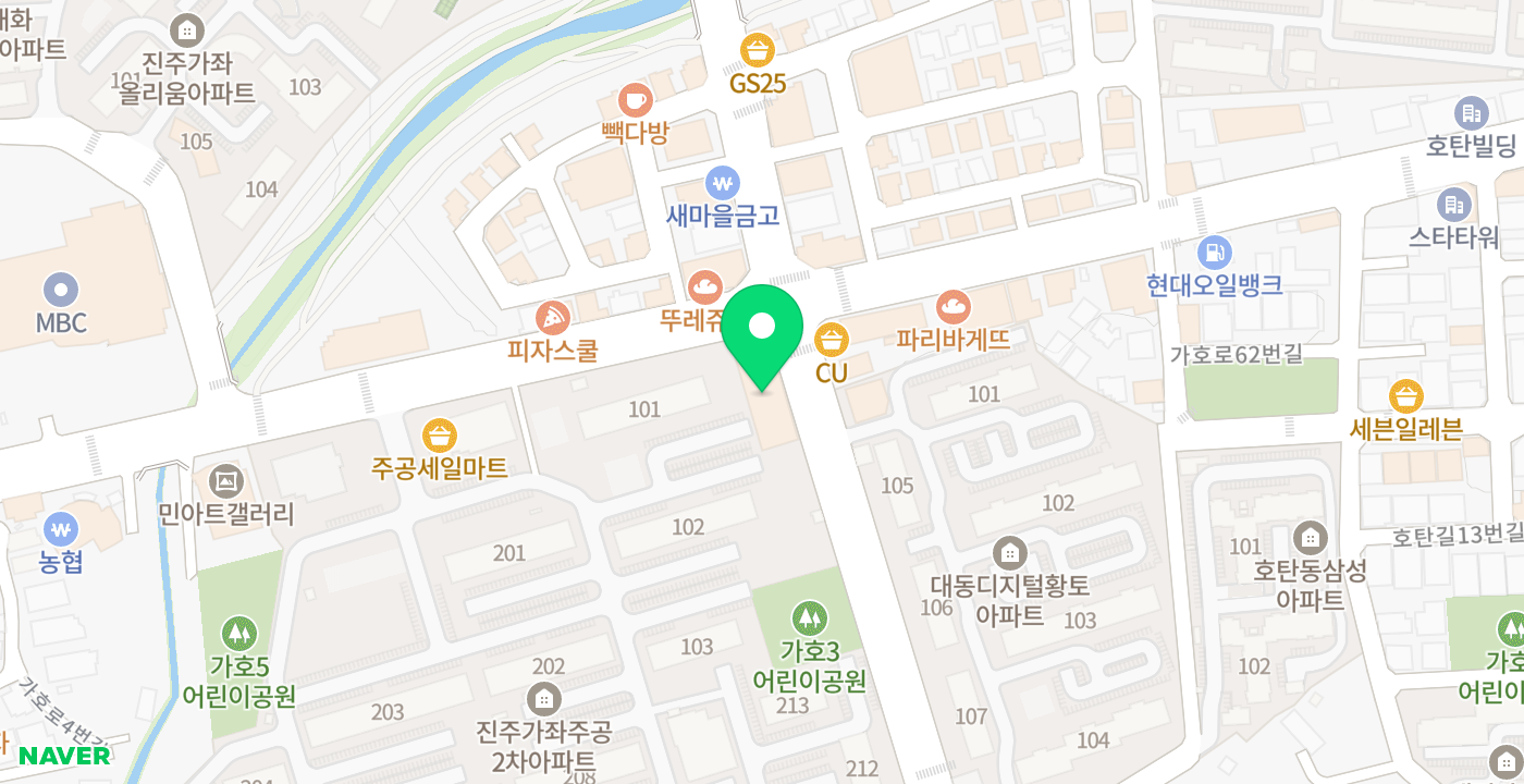 진주남부어린이도서관 위치 지도