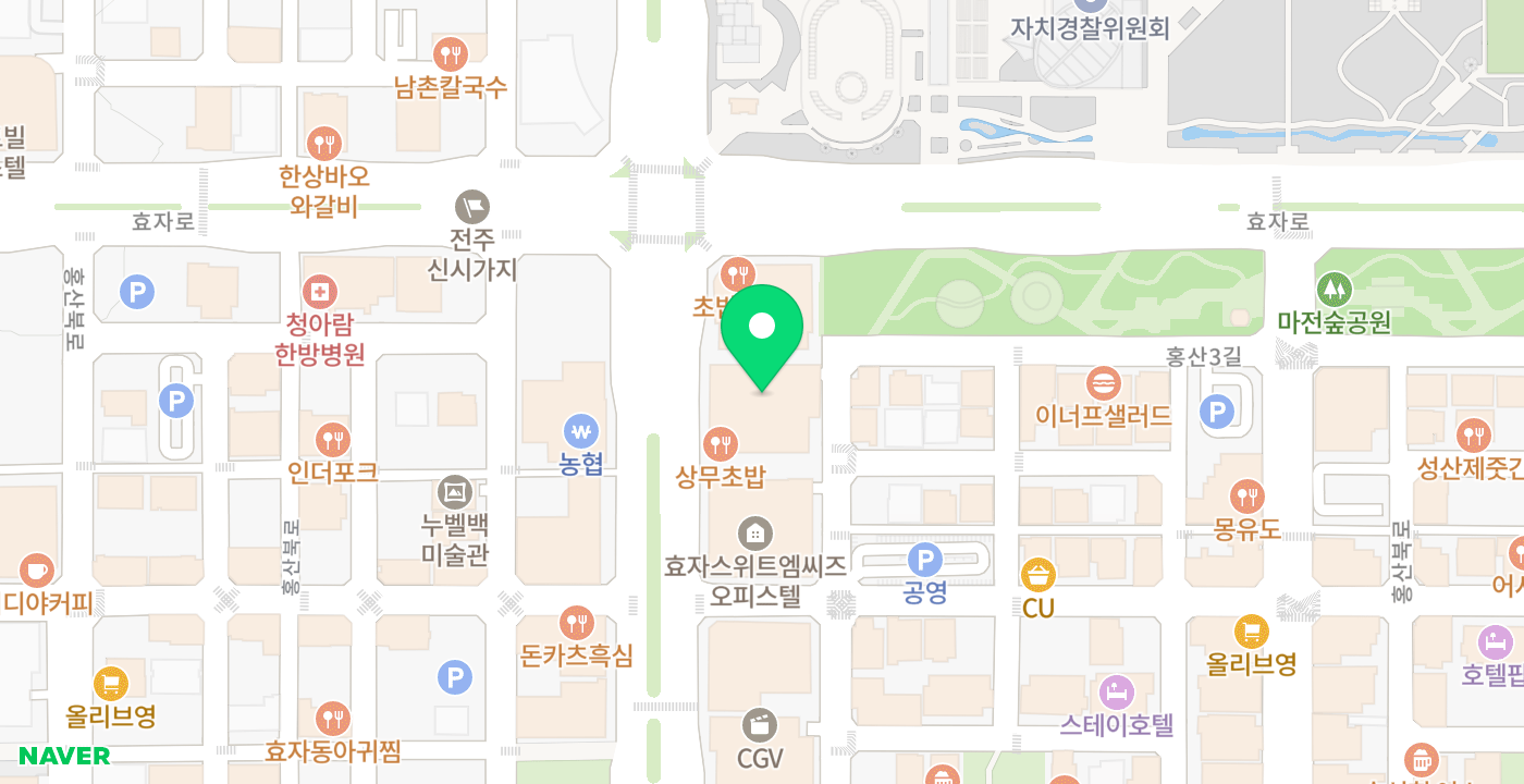 전주상공회의소 위치 지도