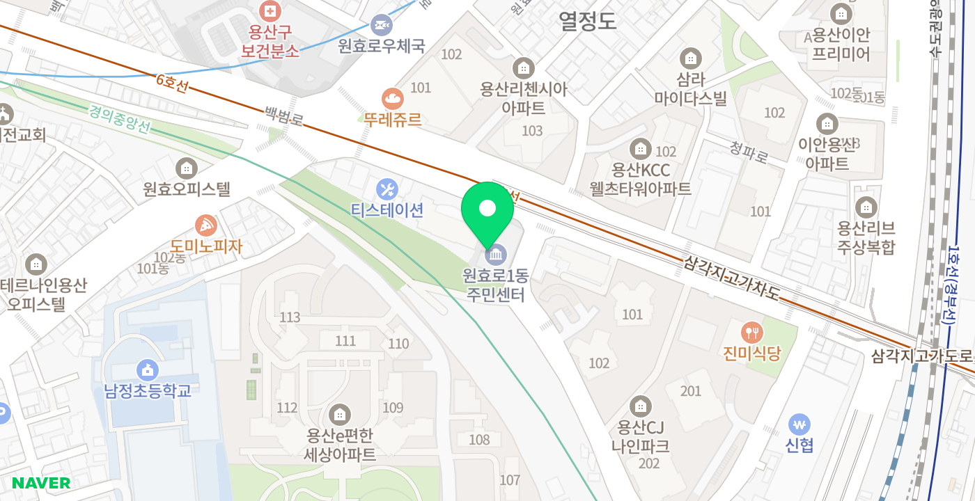 원효로1동주민센터 위치 지도