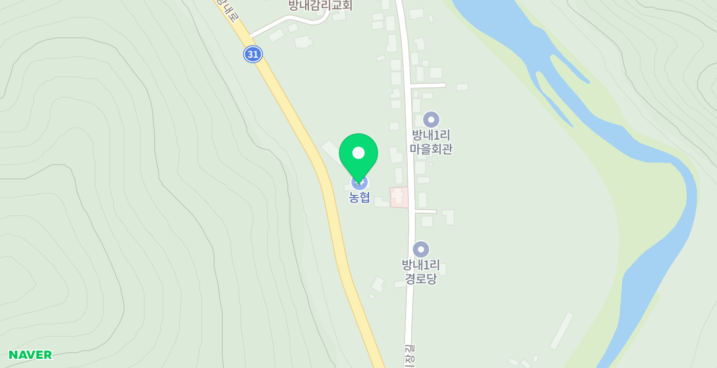 내면농협방내지소 KIOSK 위치 지도