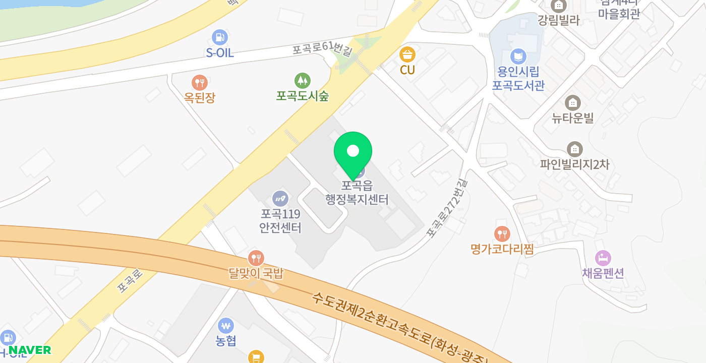 포곡읍 위치 지도