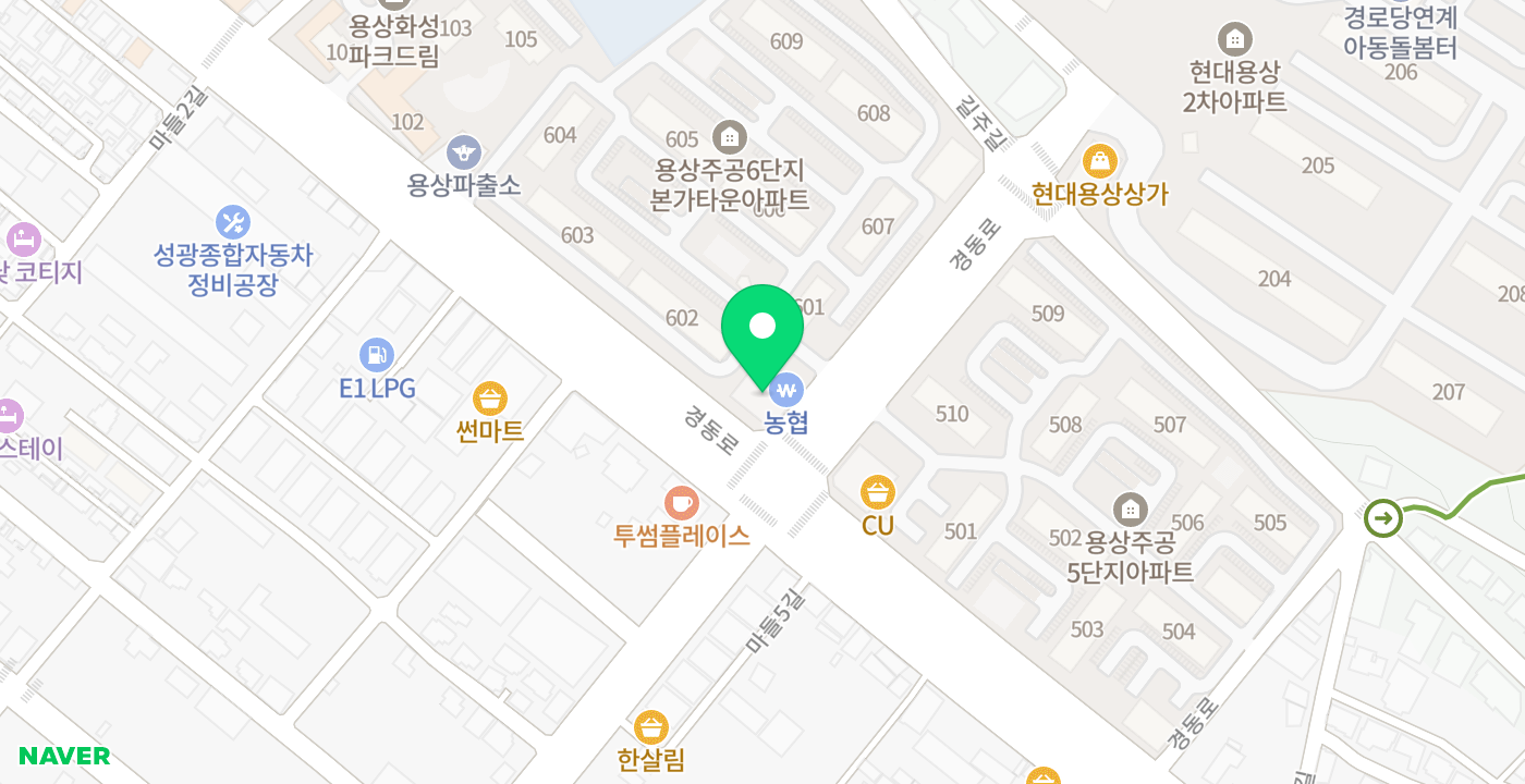 용상동길주농협 위치 지도