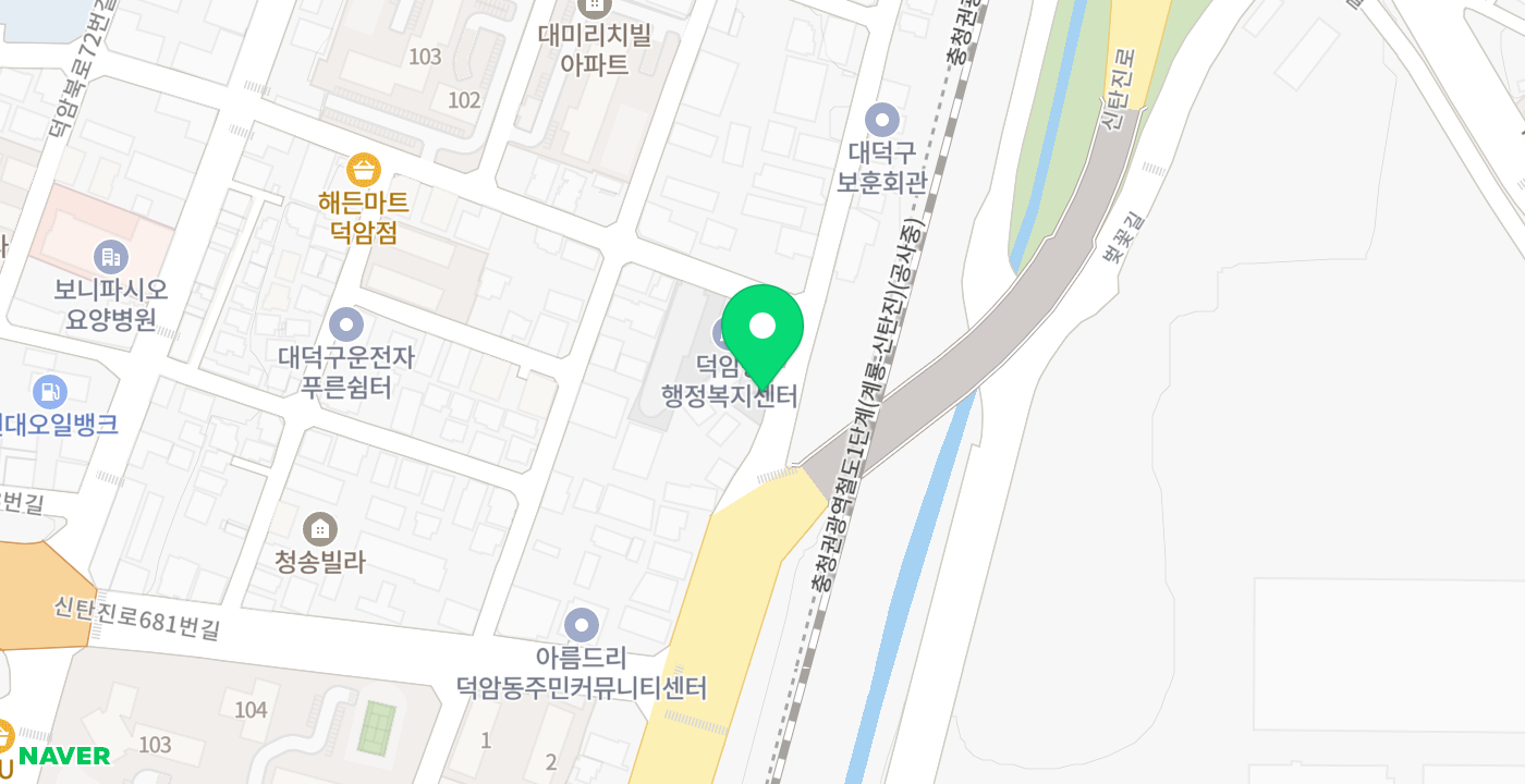 덕암동행정복지센터 위치 지도
