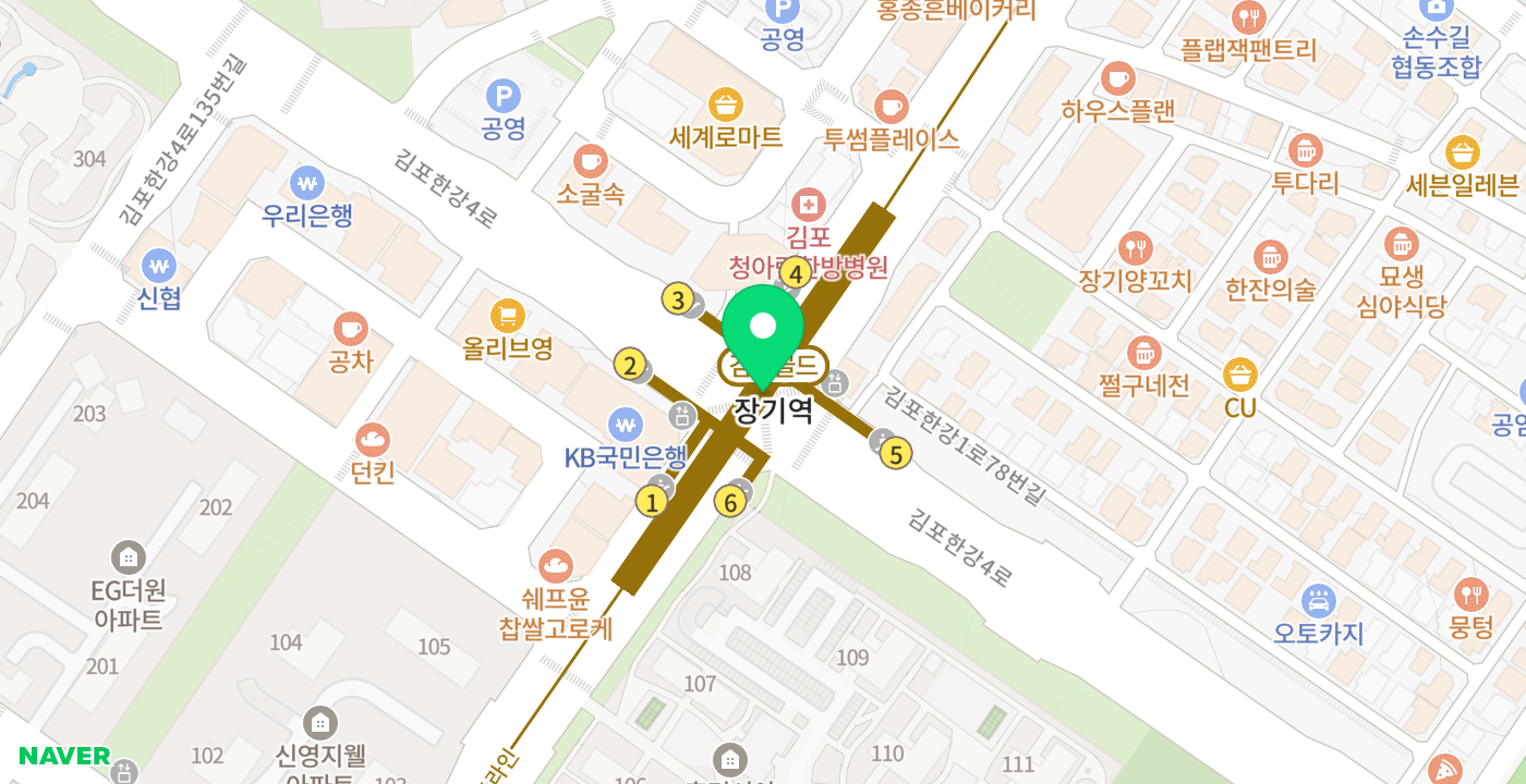 장기역 위치 지도