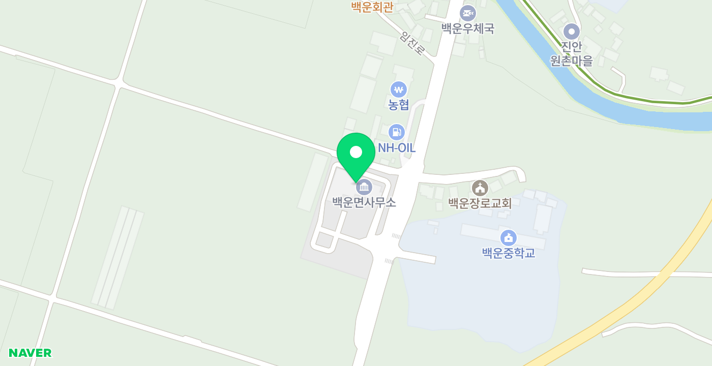 백운면행정복지센터 위치 지도