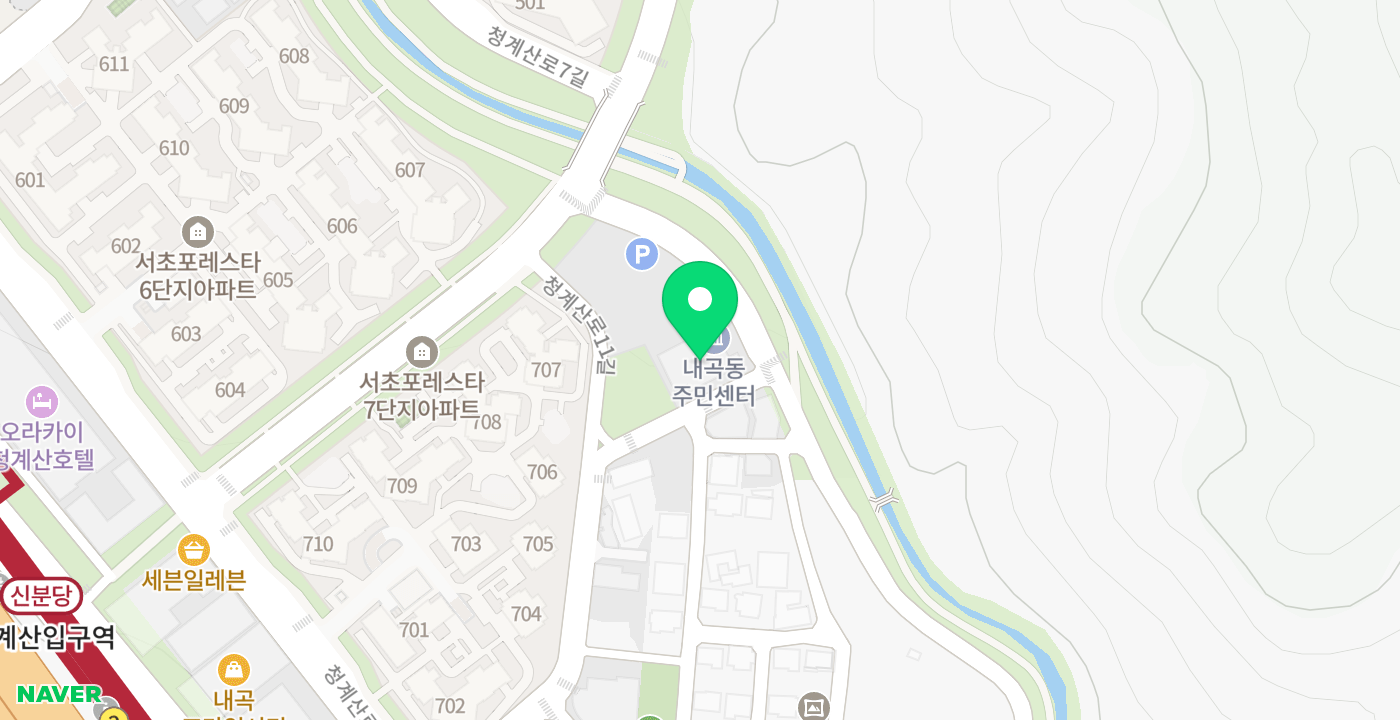 내곡열린문화센터 위치 지도