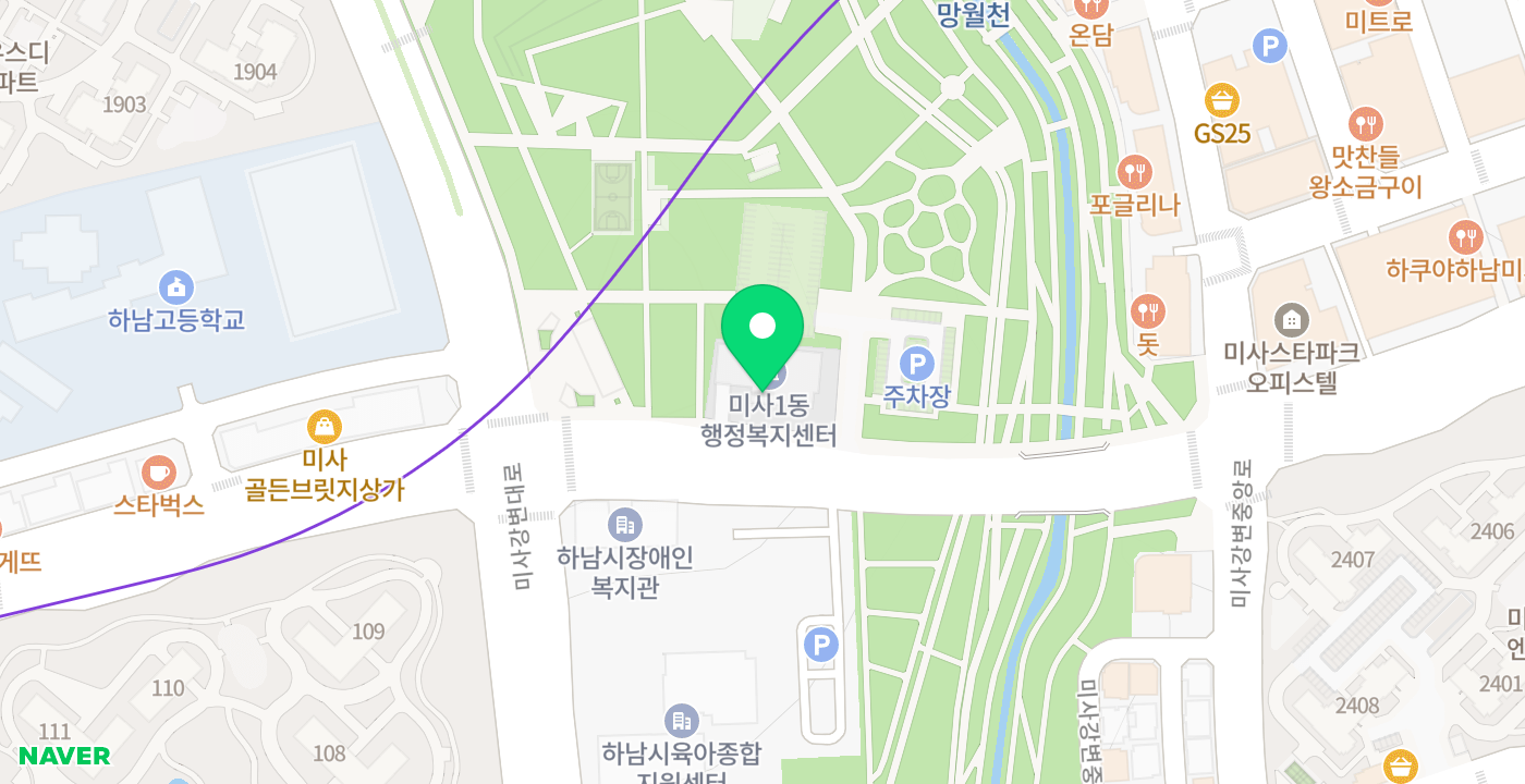 미사1동행정복지센터_3 위치 지도