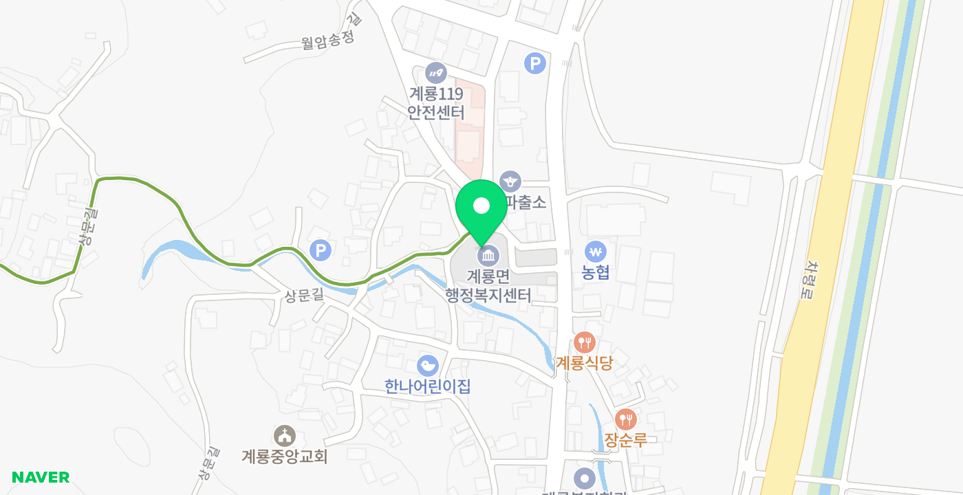 계룡면 무인 KIOSK 위치 지도