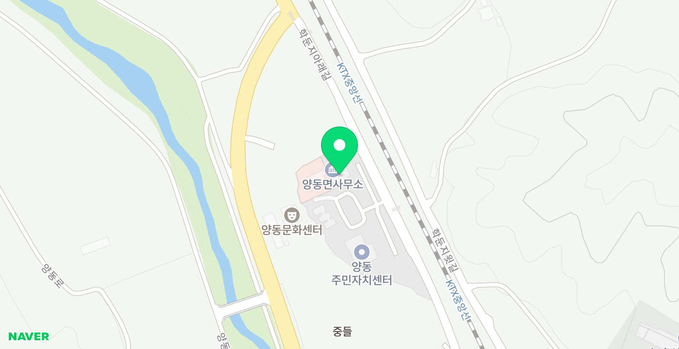 양동면 위치 지도