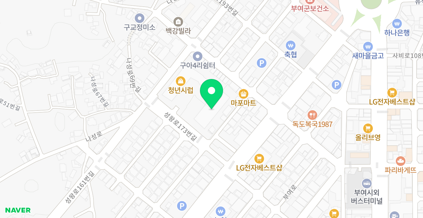 부여시장 위치 지도