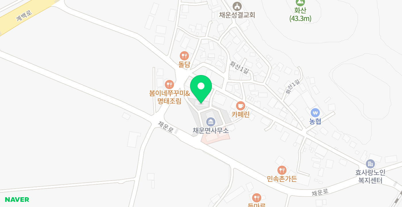 채운면사무소 위치 지도