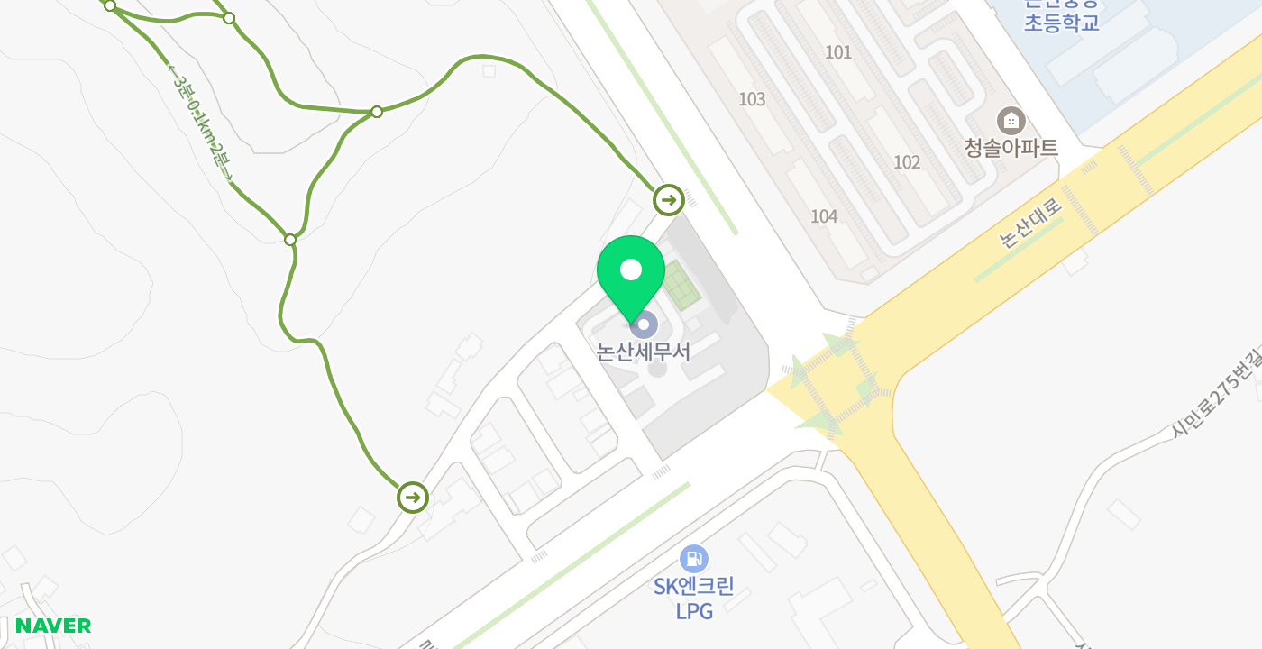 논산세무서 위치 지도
