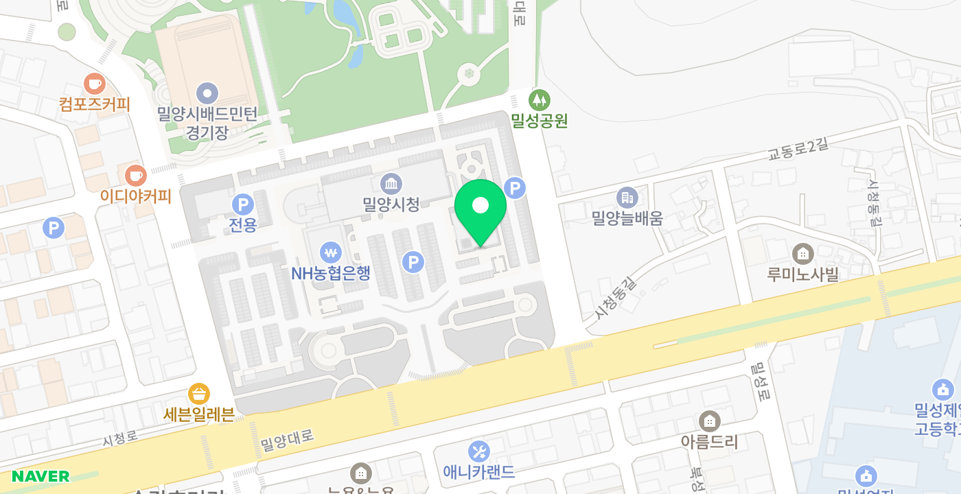 밀양시청_옥외 KIOSK 위치 지도