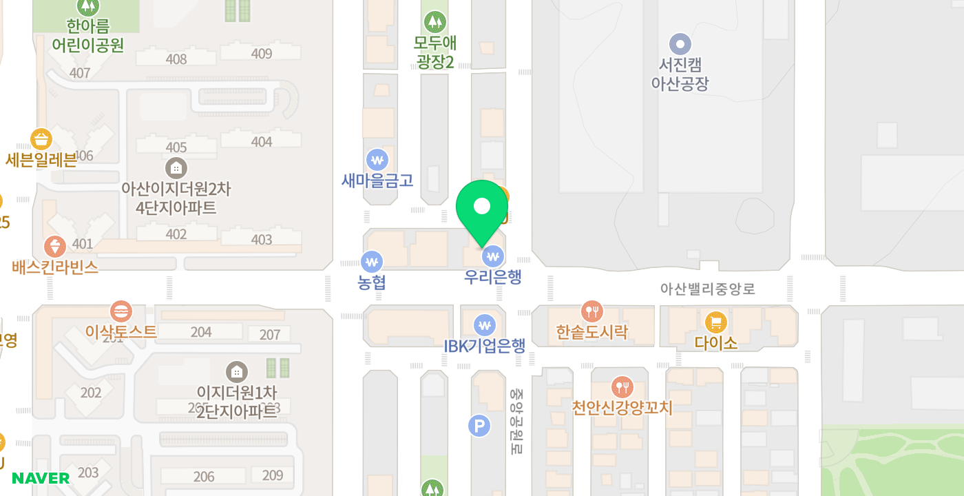 둔포이지더원A(우리은행) 위치 지도