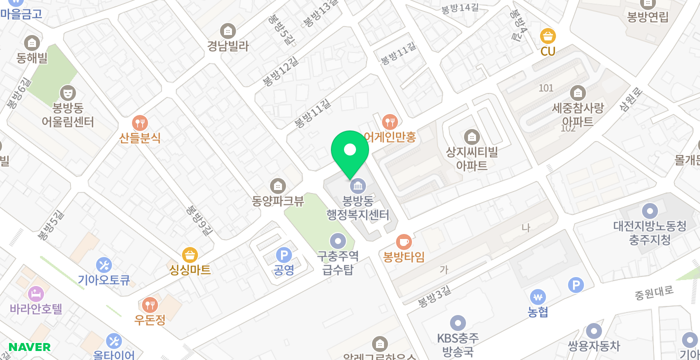 봉방동_무인 위치 지도