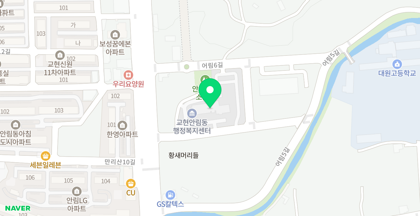 교현안림_무인 KIOSK 위치 지도