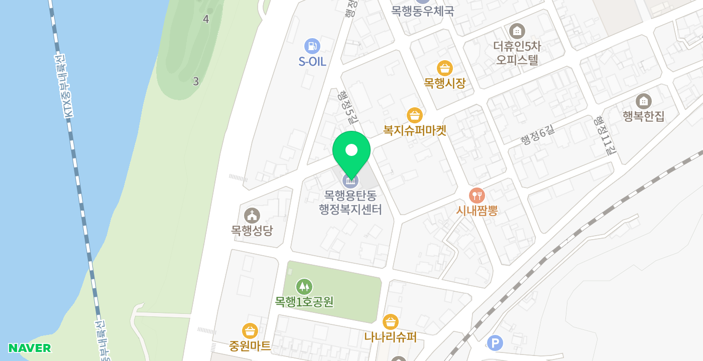 목행용탄동 행정복지센터 위치 지도