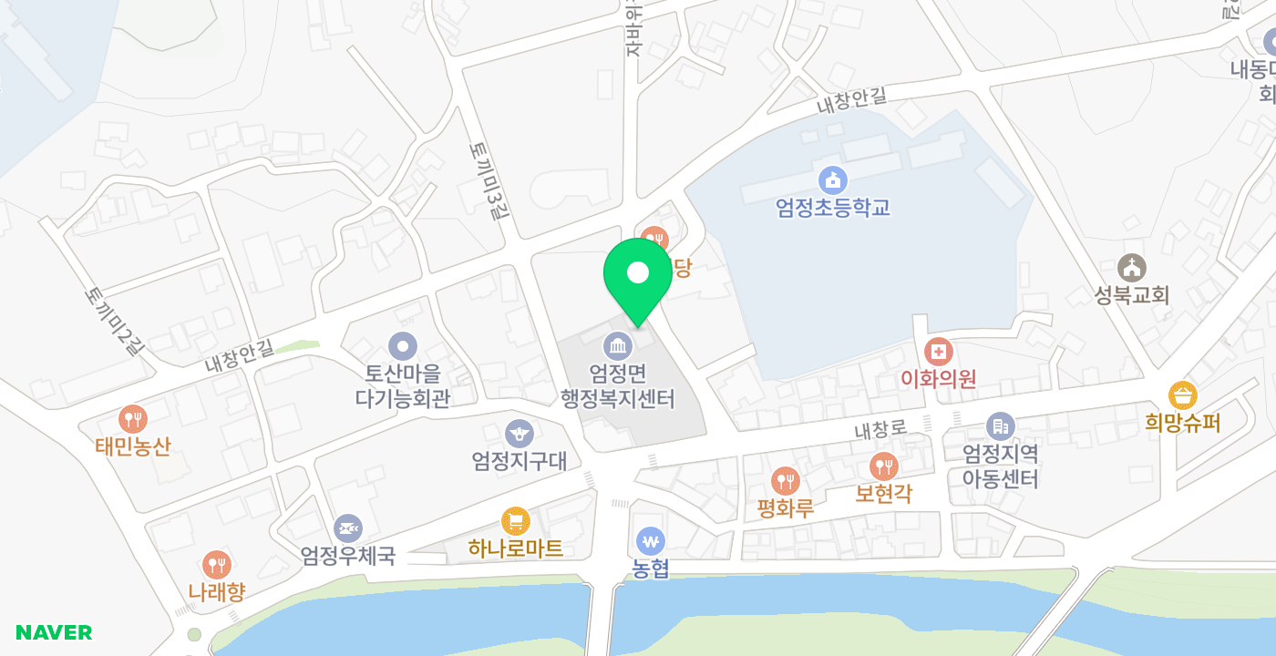 엄정면 KIOSK 위치 지도