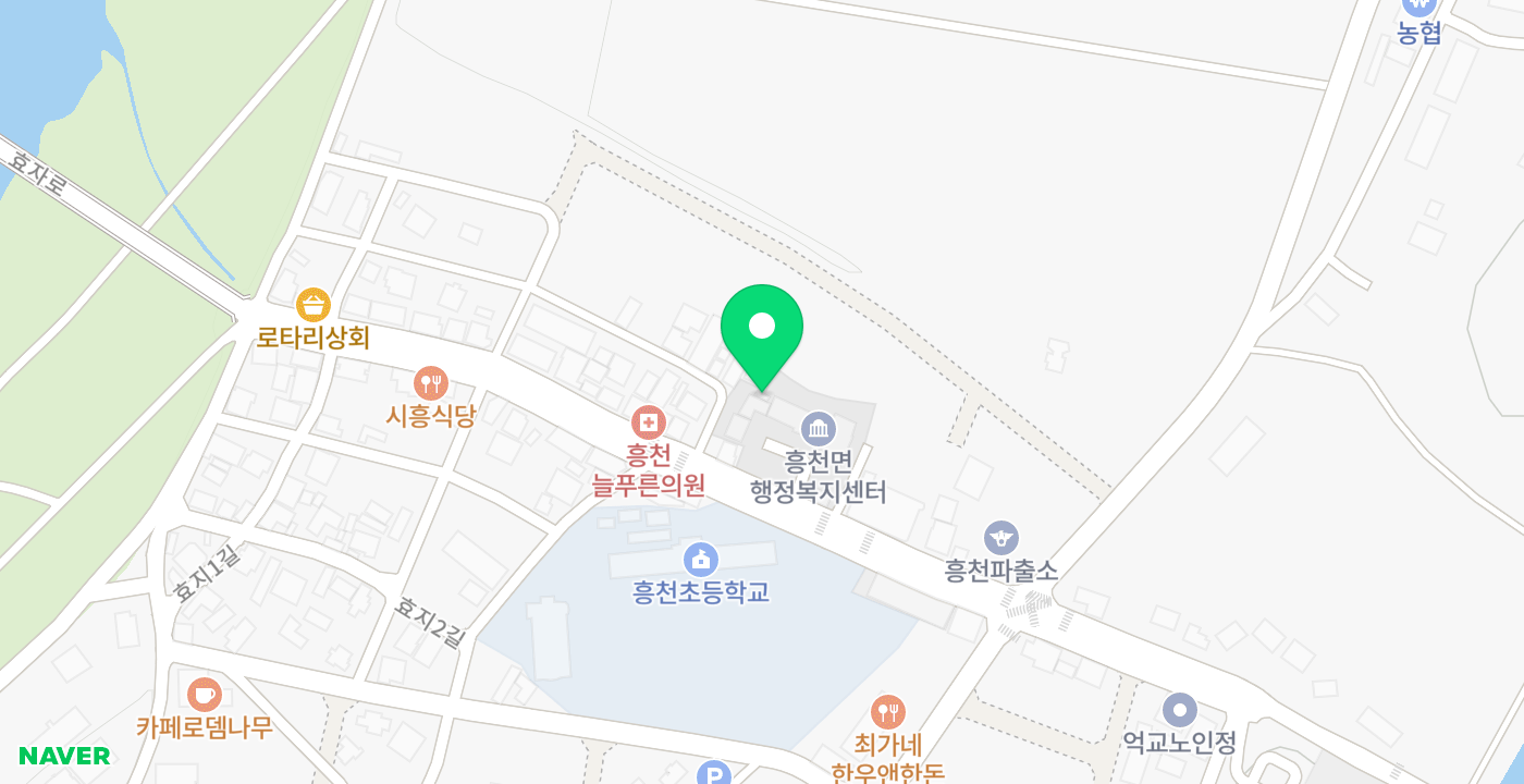 흥천면 위치 지도