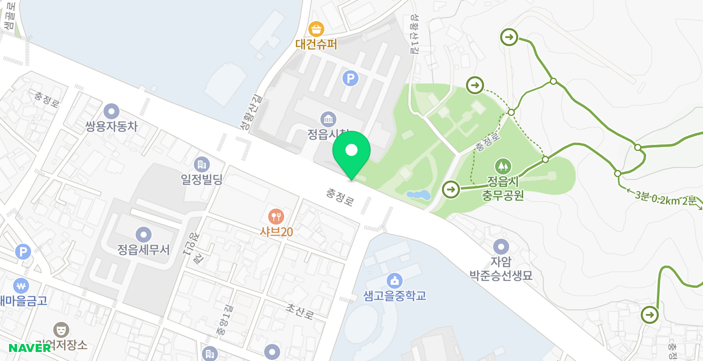 정읍시청 위치 지도