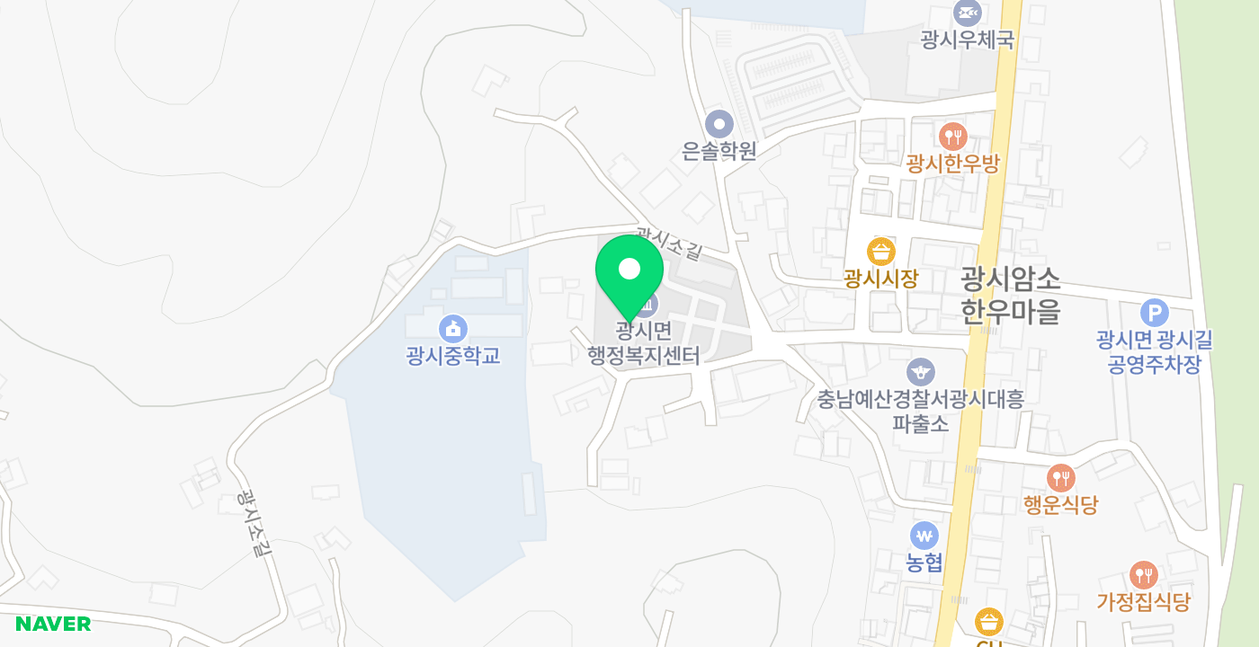 광시면옥외 위치 지도