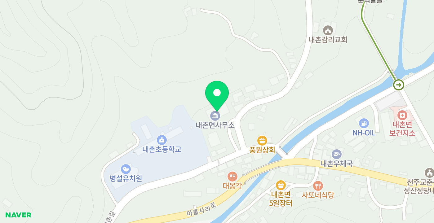 내촌면무인발급 KIOSK 위치 지도