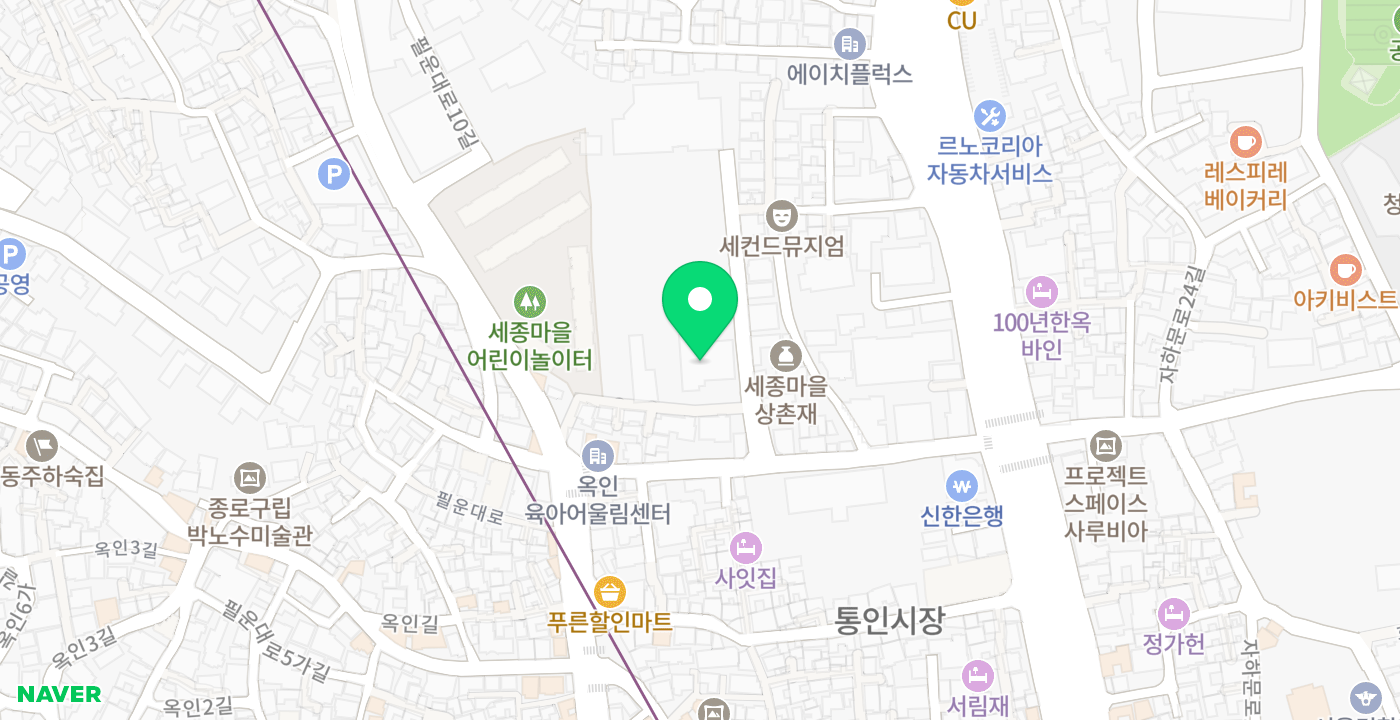 청운효자동주민자치회관 위치 지도