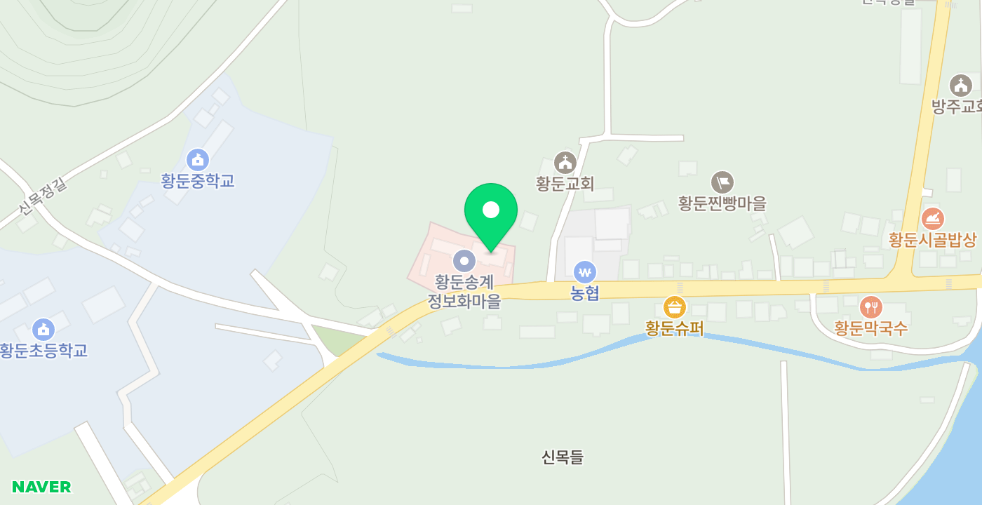 신림면황둔출장 위치 지도