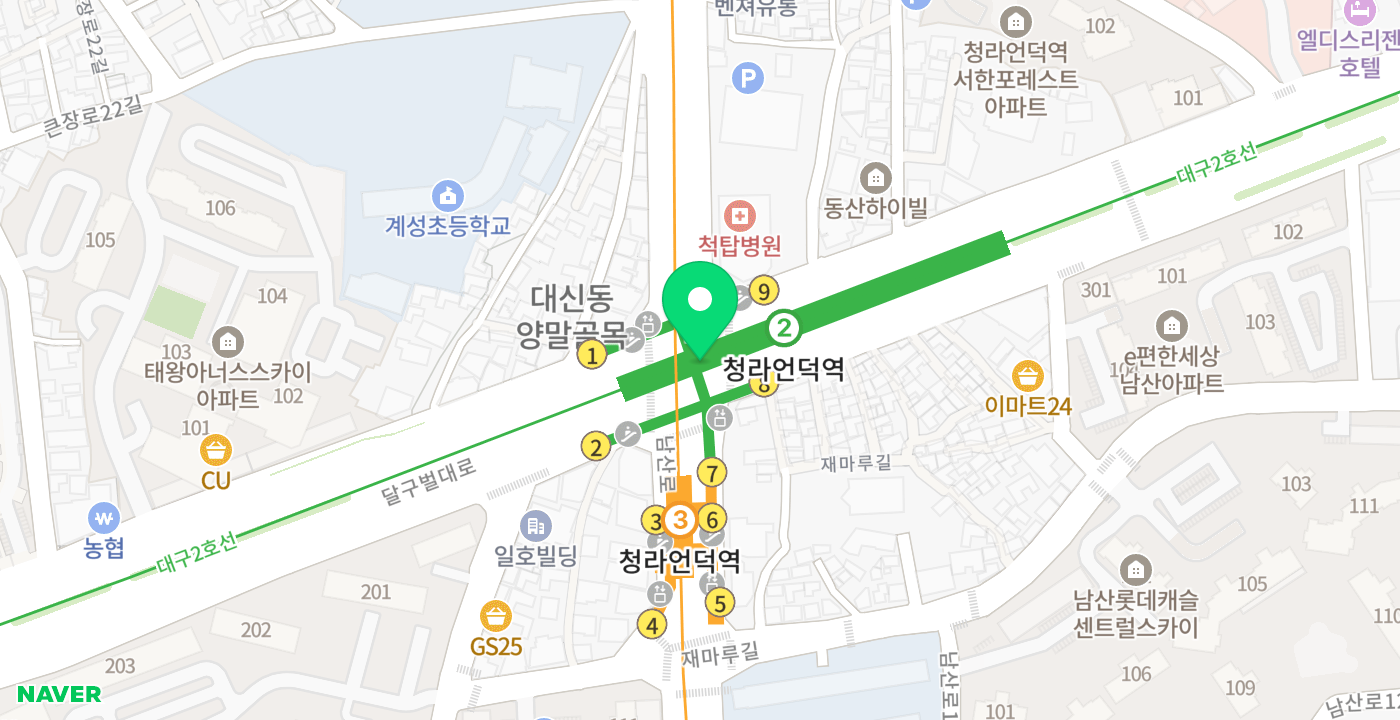 청라언덕역 위치 지도